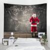 Christmas Snow Tapestry Santa Gifts Fireplace Christmas Tree Elk Wall Hanging Room Bedroom Dormitory Home Decoration
