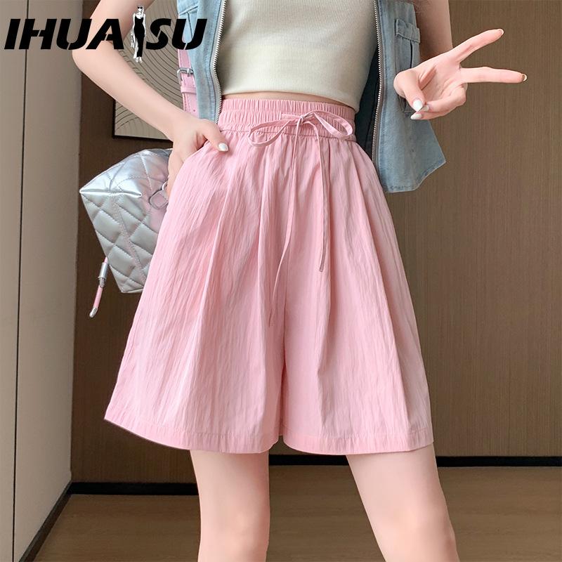 

IHUASU Women s Fashion Casual Summer Spring Shorts XL троянди рожеві кольору