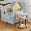 ZEXVIDA Round Retro Side Coffee Bedside Living Room Side Sofa Side Folding Side 30cm Wide X 30cm Deep X 55cm High Table, Table, Table, Table, Table,