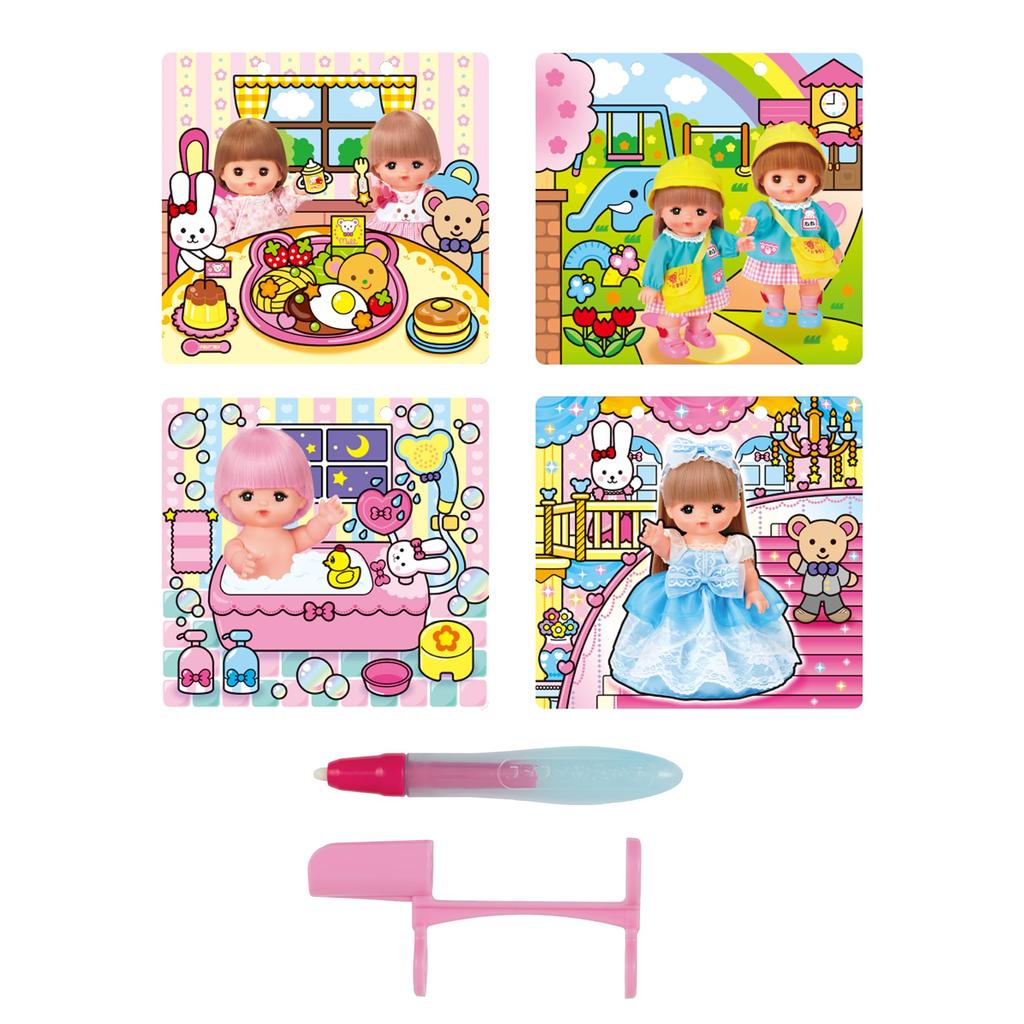 Pilot Corporation Easy Water Coloring Drawing, Reusable! Book, Mel-chan