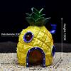 Ananas Aquarium Dekorations Ornamente für Heimzubehör Fisch Versteck Haus Reptil Loch Unterschlupf Höhle Harz Handwerk