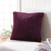 Solid Color Textured Plush Pillow Cover, Soft Faux Fur Sofa Cushion Case
