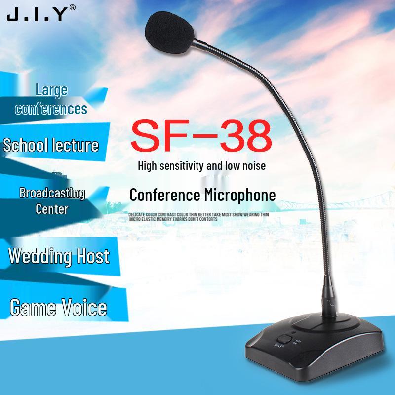 Desktop Wired Condenser Microphone for Teaching, Speech, and Broadcasting with Noise Reduction