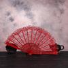 Labākā deju kāzu ballīte Mežģīņu zīda saliekamā rokas ziedu ventilators