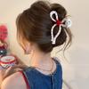 Large Bow Polka Dot Shark Hair Clip for Thick Hair - Women's 2026 Updo Accessory
