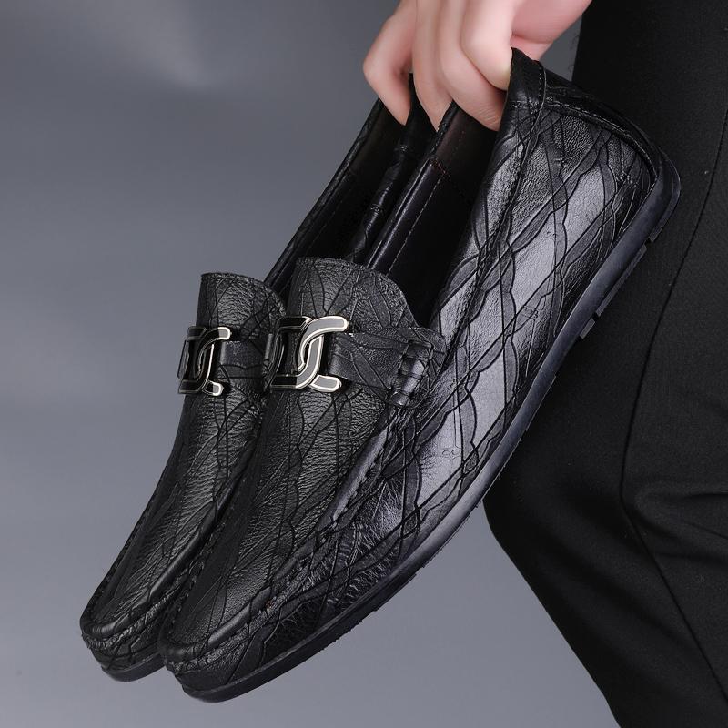 Men Stylish Comfortable Loafers Genuine Leather Casual Shoes Men Sneakers 2024 New Male Walking Loafers Casual Slip On Men Shoes