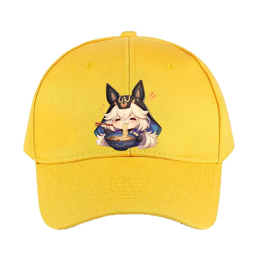 Cyno Genshin Impact Kawaii Ramen Chibi Anime Fun Moment Cap Summer Woman Man Adult Casual Fashion Casual Adjustable Sun Hat