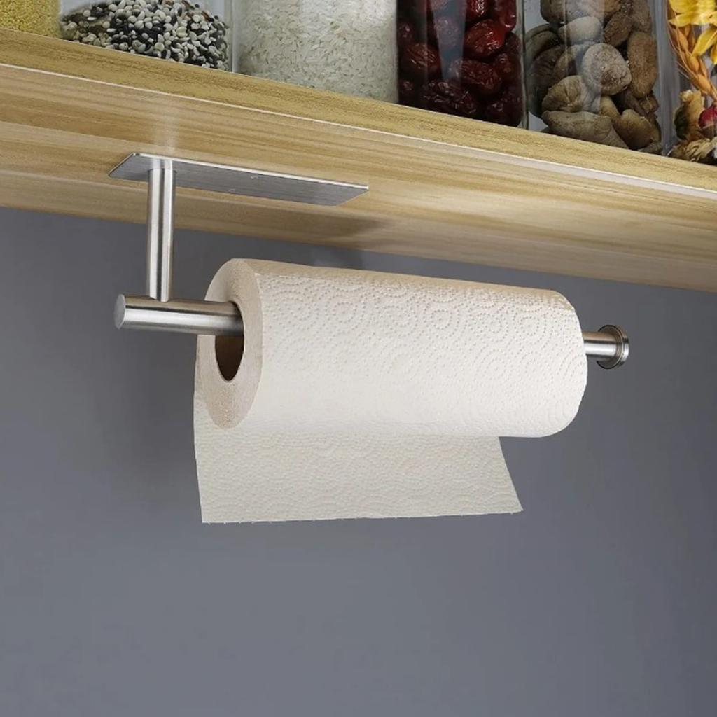 Paper Towel Holder 304 Stainless Steel Space Saving Decorative Practical Waterproof Hanging Paper