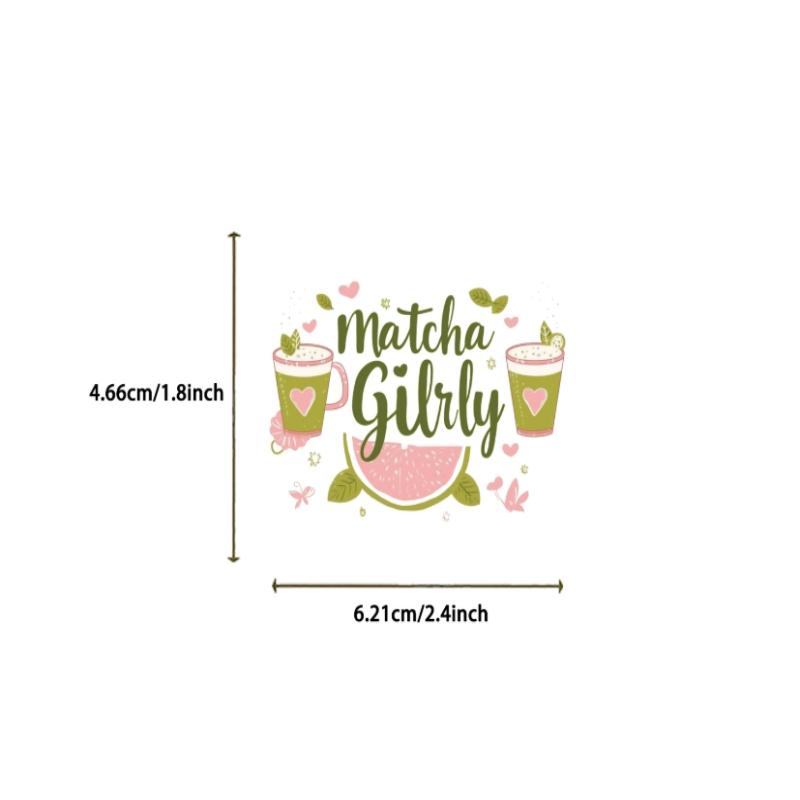 50 Stück Scrapbooking Handy Gepäck Skateboard Wasserdichte Aufkleber Niedliche Matcha Aufkleber Matcha Girly DIY Aufkleber