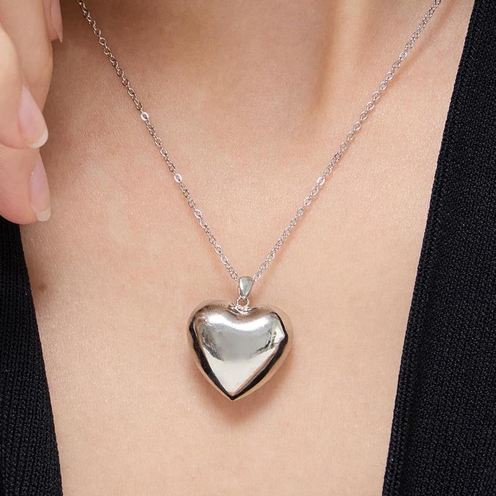 [LeShop] 14K Balloon Heart Necklace (Gold Plated)_LJ4095BRN