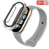 2 PACK Silicone Strap+case For Xiaomi Mi band 8 Replacement miband8 sport Bracelet Accessories smart band 8 waterproof cover