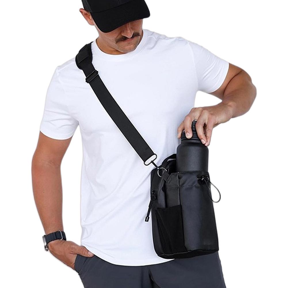 Magnetic Gym Sling Bag Waterproof Magnet Water Bottle Pouch Phone Holder Crossbody Bag for Outdoor Sports and Activities