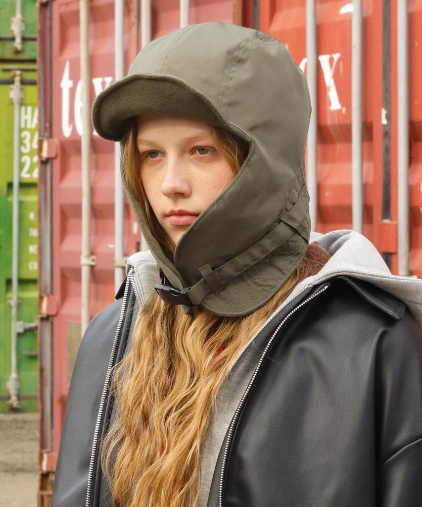 Seullipiseullib N.25 F/W Reversible Satin Khaki Trooper Hat