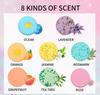Esclusiva transfrontaliera: Palline di Sali da Bagno Aromatici con Oli Essenziali e Fiori Secchi - 30g, Scatola Regalo da 8 Pezzi