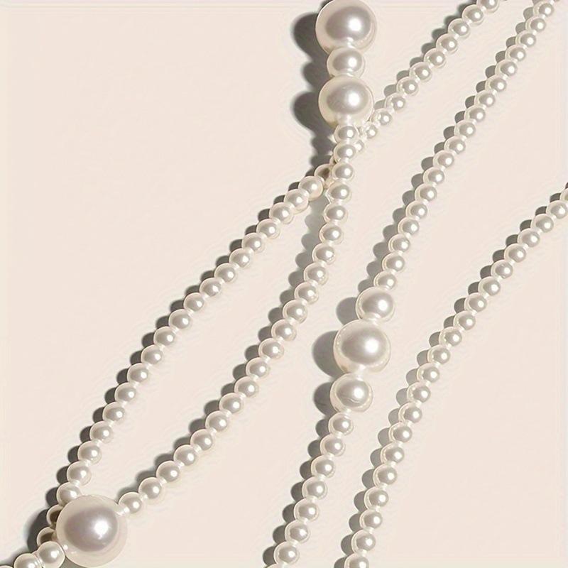 

Цепочка на талию из искусственного жемчуга женская с платьем, под свитером, многослойная жемчужная цепочка на талию, женская простая цепочка для тела