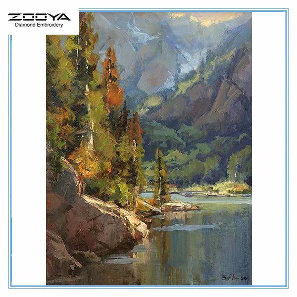 

ZOOYA DIY 5D Полный дрель Алмазная картина Пейзаж Вышивка Крестом Мозаика Картина Домашний деко