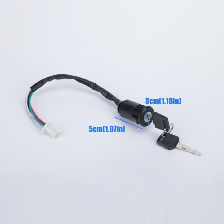 Motorcycle Ignition Switches Assembly with Wiring Harness and Keyed Control, 2 Pack Part for 50Cc To 250Cc Models