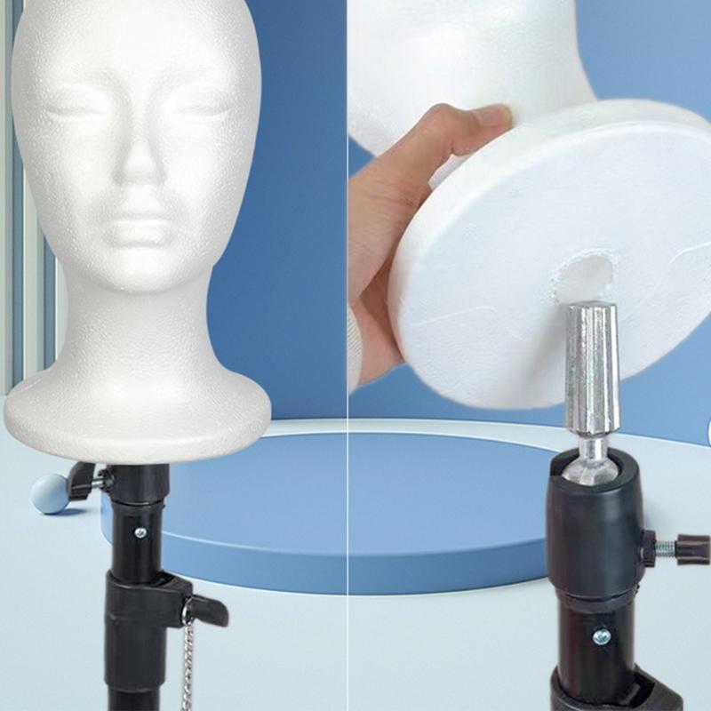 Weibliche Schaumstoff-Schaufensterpuppe Schaumstoff Perückenkopf Perückenständer und Halter Mannequinkopf-Modell Weißer Schaumstoff-Perückenständer zur Hutausstellung