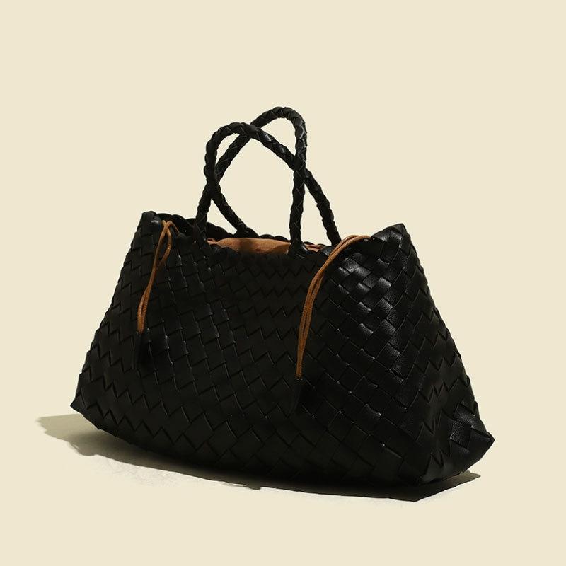 Customized Handmade Woven Bag, New High-end Vegetable Basket Bag, Elegant Women's Handbag, Large Capacity Tote Bag