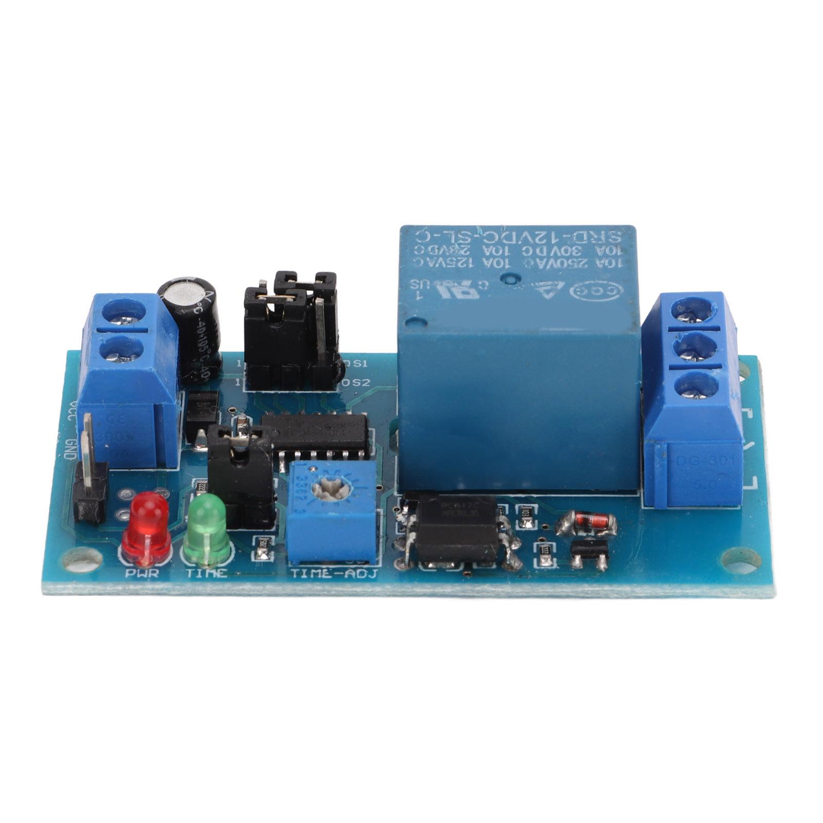 

Time Delay Relay Switch Module DC12V Normally Open Trigger for Automation Equipment Modification