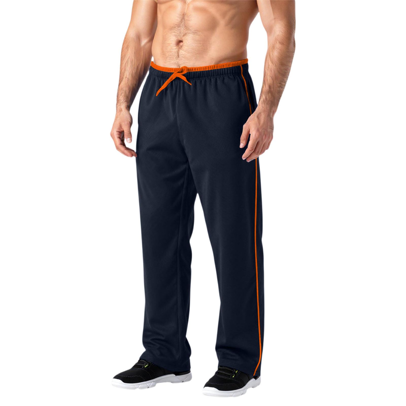 

Men S Color Blocking Fashion Sports Pants, Outdoor Casual Pants S шафрановый