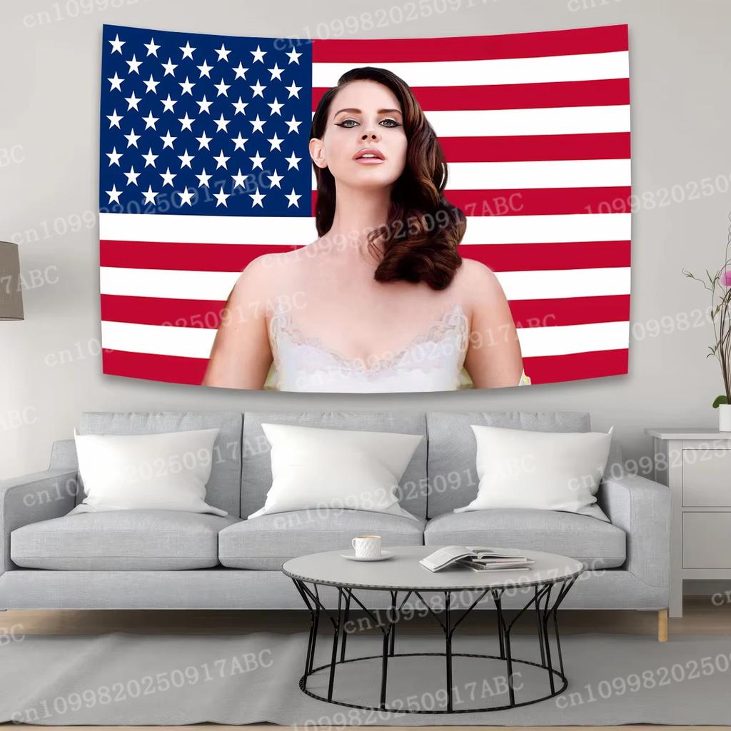 Lana Del Rey Tapestry Or Flag Tapestry Printed Outdoor For Decoration Tapestry American Pop Singer Wall Decoration Home Tapestry