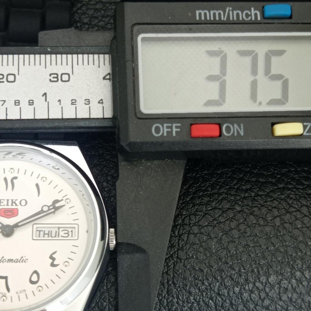 JAPAN VINTAGE REFURBISHED SEIKO 5 AUTOMATIC 6309A MENS WHITE WATCH a442589-1