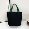 Handbag Bucket Canvas Bag New Fashion Bento Small Square Bag Blank Solid Color Cloth Bag