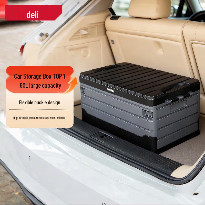 Deli 60L Foldable Car Trunk Organizer