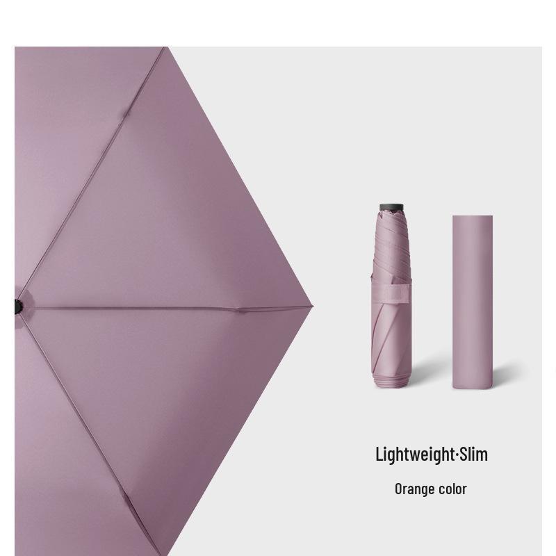 Ultra-light Carbon Fiber Sun & Rain Umbrella - Lightweight, Three-fold, UV Protective Parasol.