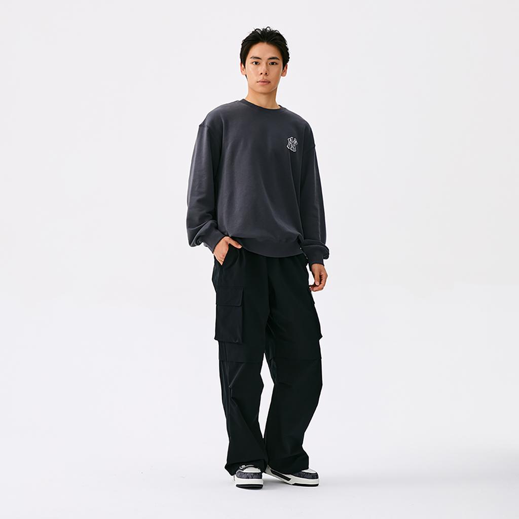 New MLB MONOGRAM Collection New York Yankees 25FW Sweatshirt Unisex Standard Charcoal Gray 3AMTM0754-50CGS