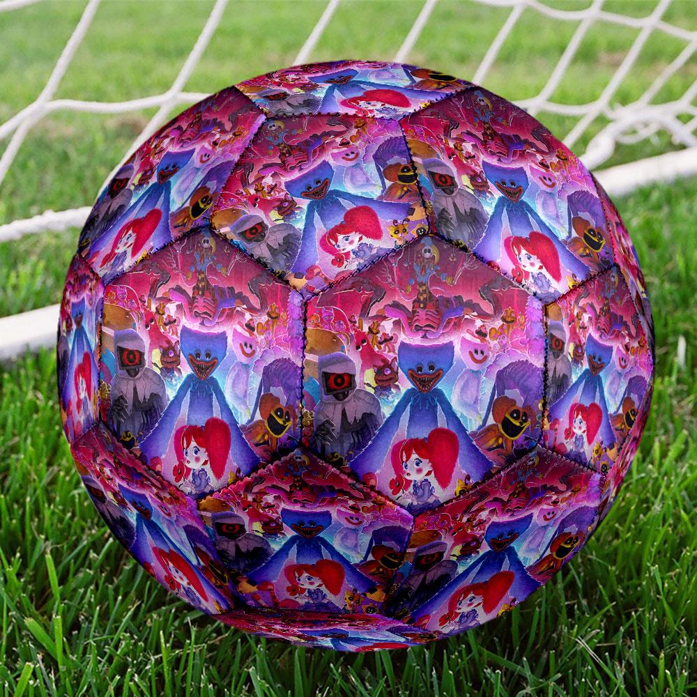 Huggy Wuggy Print Size 5 Soccer Ball, Standard Match Football for Sports Game and Team Practice, Ideal Gift for Soccer Fans