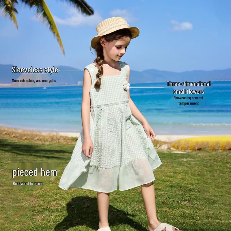 ASK JUNIOR Girls' Summer Sleeveless Princess Dress