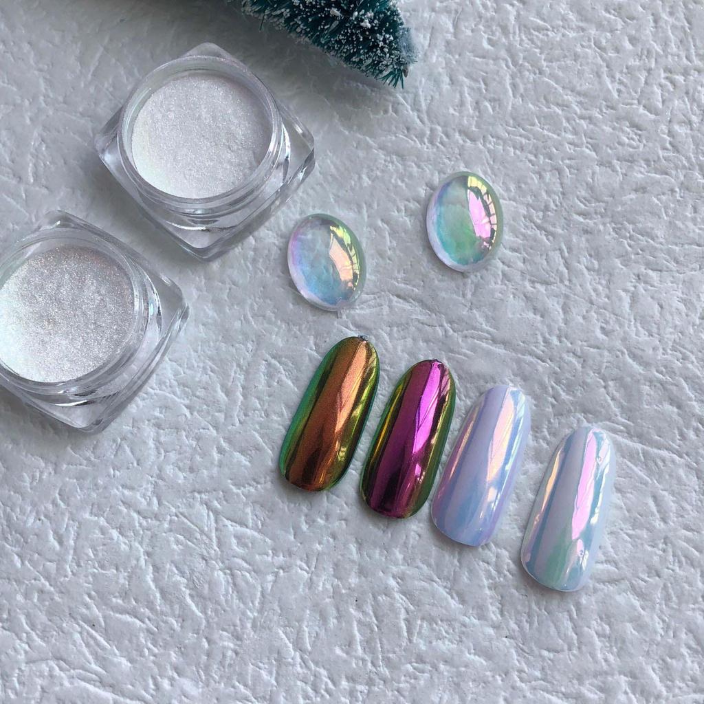 Super Bright Moonlight Pink Nail Mirror Powder – Aurora Glitter Nail Art Decoration