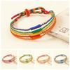 Adjustable Design Five-Color Cord Bracelet Fortunate Ornaments Amulet Woven Lucky Wrist Rope Cultural Significance Exquisite