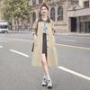 Women's Retro Color Block Trench Coat