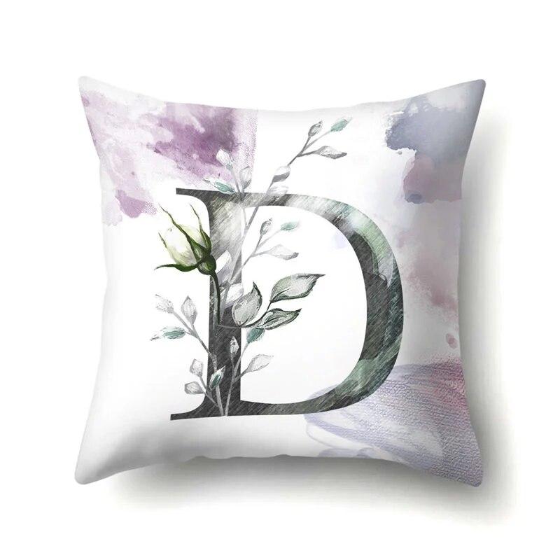 Home Bedroom Sofa Car Decorative Pillowcase Floral Letter  Plant Tree  Cushion Cover