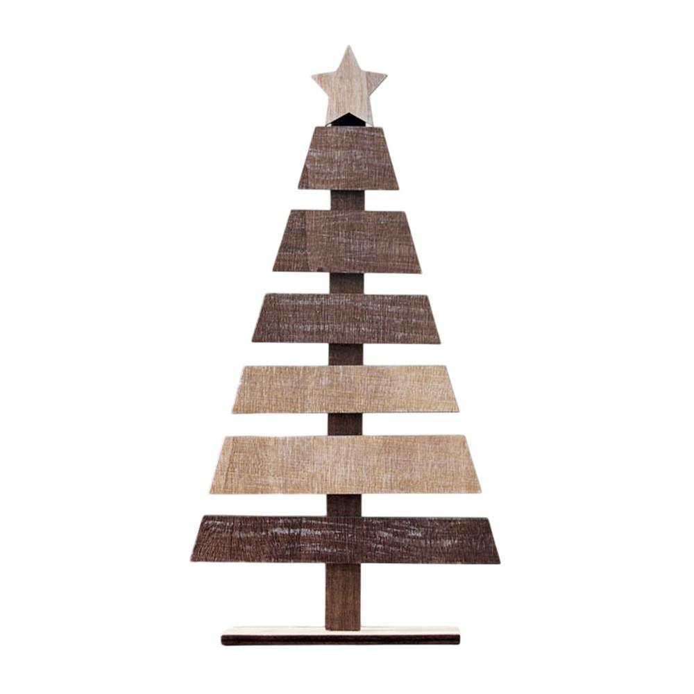 MidOcean Puinen Wooden Christmas Tree Decoration