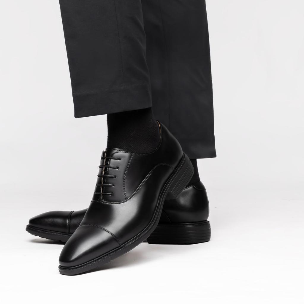 Foxsense Business Leather Dress Genuine Inner Premium Size Men's Shoes, Shoes, Leather, Straight-Tip Sneakers, Breathable, Wingtip, Comfortable,