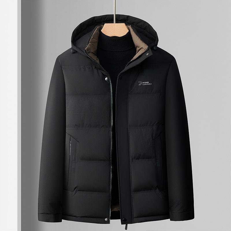 Men's Winter Warm Quilted Hooded Jackets Casual Windproof Padded Coat Thicken Parka Jacket for Men Full Zip Windbreaker Insulated Jackets with Hood