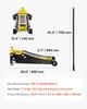 Low Profile Floor Jack 2.5 Ton Heavy Duty Steel Dual Piston Rapid Pump