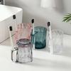 Nordic Geometric Transparent Wash Cup with Toothbrush Holder