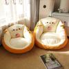 Coussin Mooli sur le sol, siège paresseux, jetée, tatami, futon, chambre japonaise, maison, balcon, fenêtre, sol, coussin doux, hiver