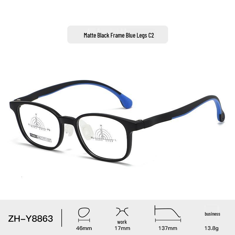 

TR Children s Anti-Slip Eyeglasses: Transparent Frame, Candy Colors, Adjustable Nose Pads, Plano Lenses, Unisex