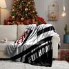 Fulham Football Crest Throws Blanket Flannel Blankets Plush for Couch Bed Gifts for Men Women Travel picnic blanket Christmas fan gifts