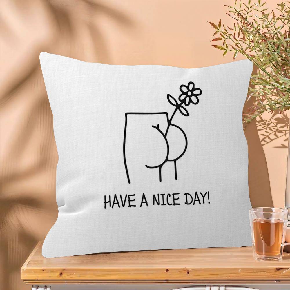Abstract Humour Bad Smell Funny Cushion Cover Inches Farmhouse Decor Home Throw Pillow Covers for Couch Decorations