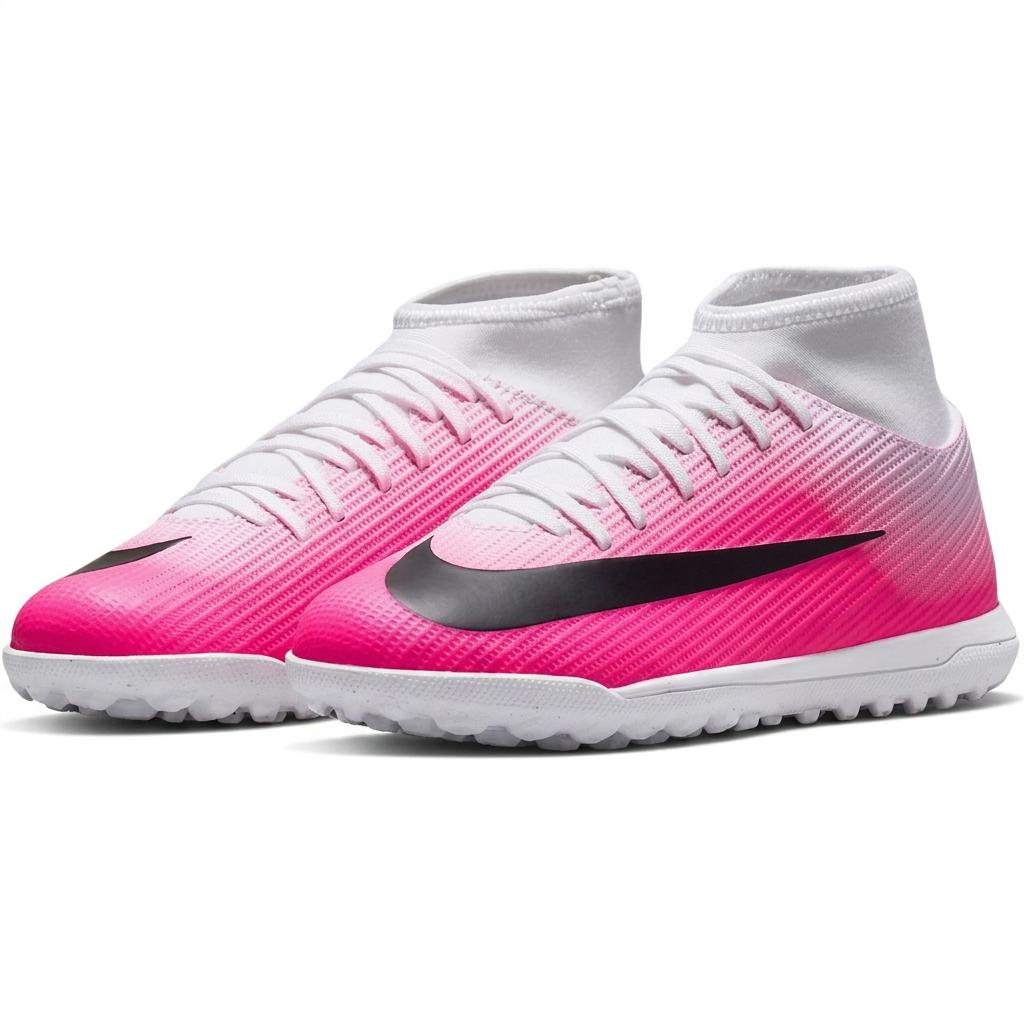 Nike Mercurial Superfly 11 Jr. Club TF GS Comfortable Fit High-Top Kids Soccer Shoes Unisex Sneaker Pink White IQ2321-900