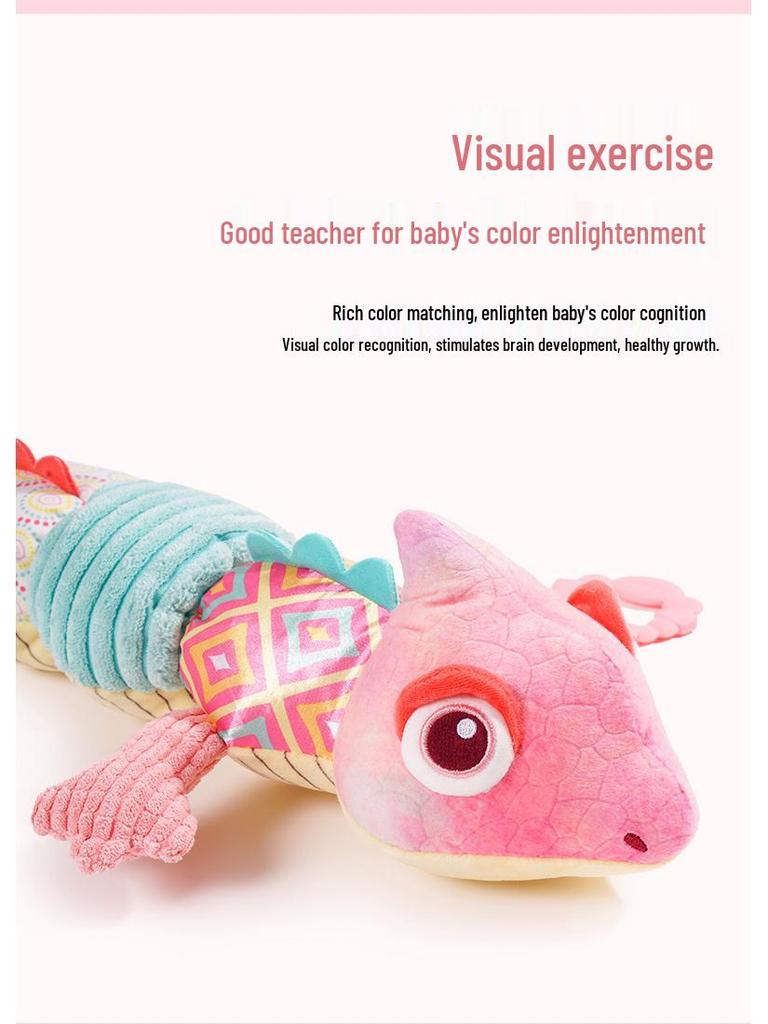 Sozzy Chameleon Baby Height Chart & Soothing Plush Toy, 0-1 Year Old Educational Doll