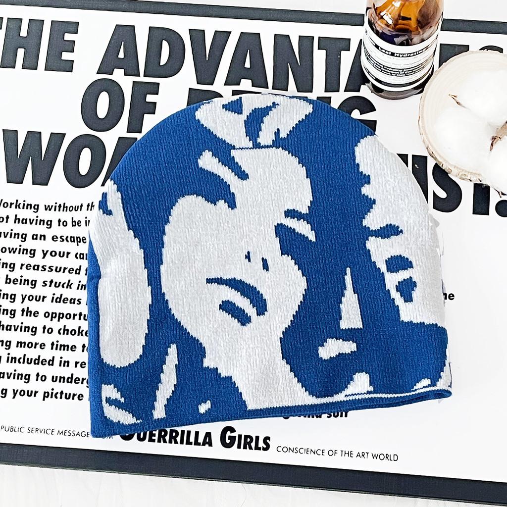 Knit Hat For Men Women With Cartoon Character Embroidery For Fall Outdoor Casual Warmth