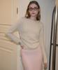 SALON DE YOHN Ribbon Shirring Knit_ Ivory